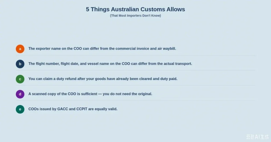 Five Things Australian Customs Allows