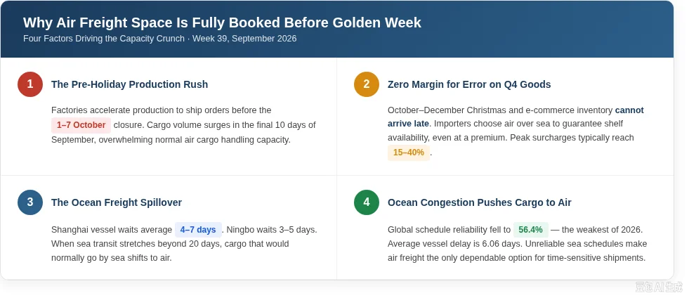 Why Air Freight Space Is Fully Booked Before Golden Week