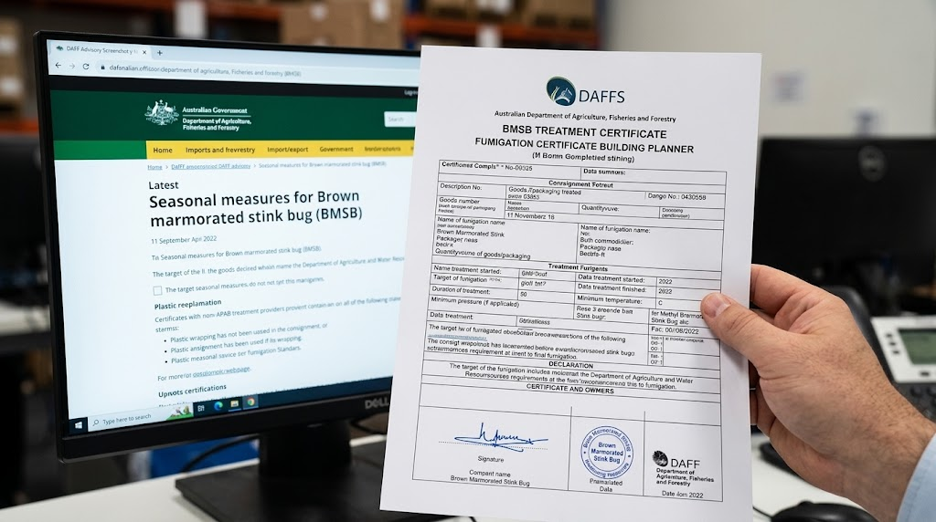 Australia BMSB seasonal measures 2026 requirements DAFF